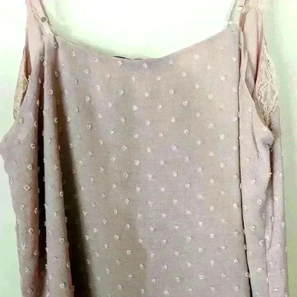 Soft Pink (Blush) Raised Textured SO Lined Cami Size Large - Picture 5 of 8